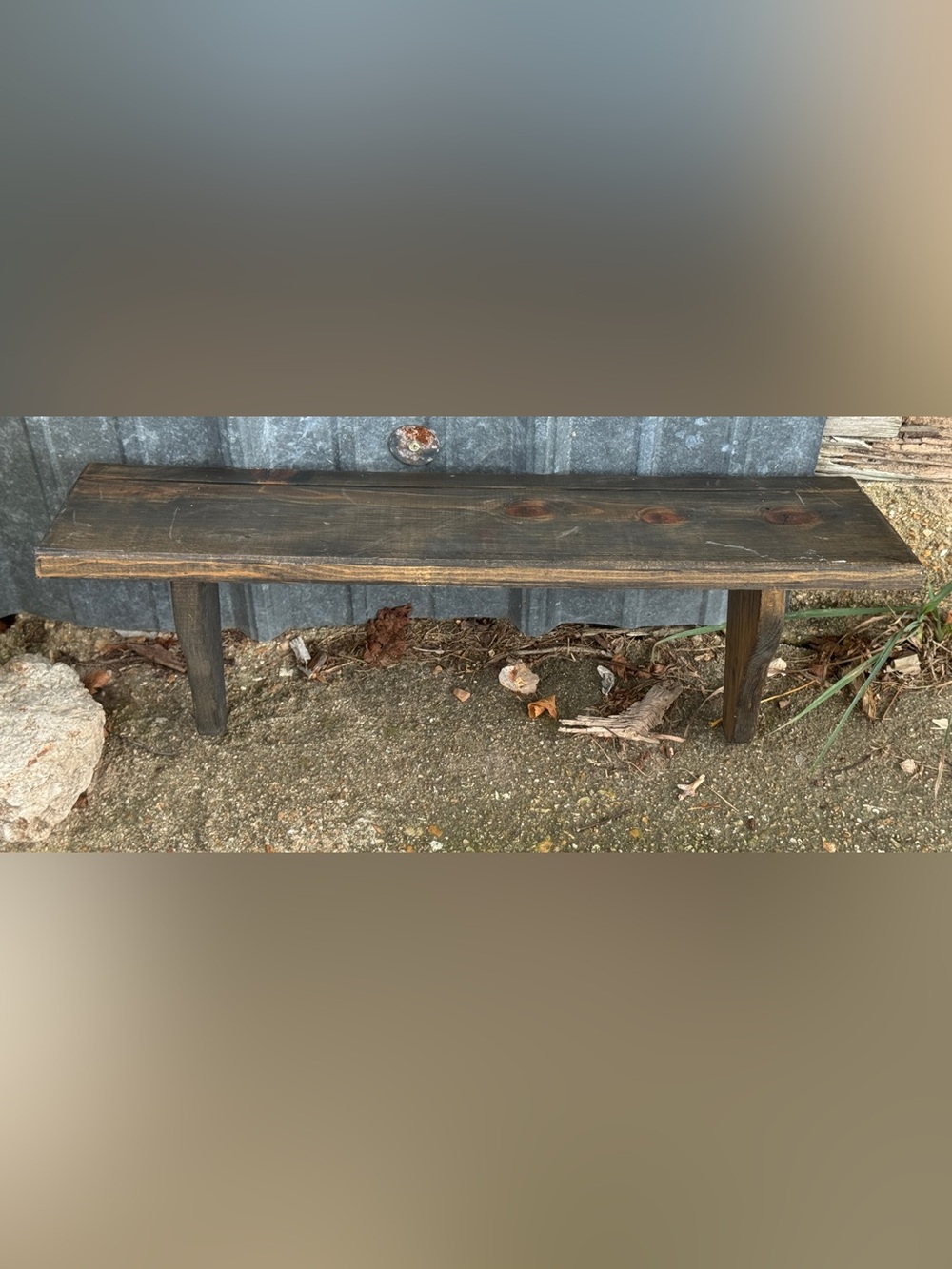 Rustic Vintage Dark Brown Wood Wallhanging Shelf - Dark Brown 22”x8”
